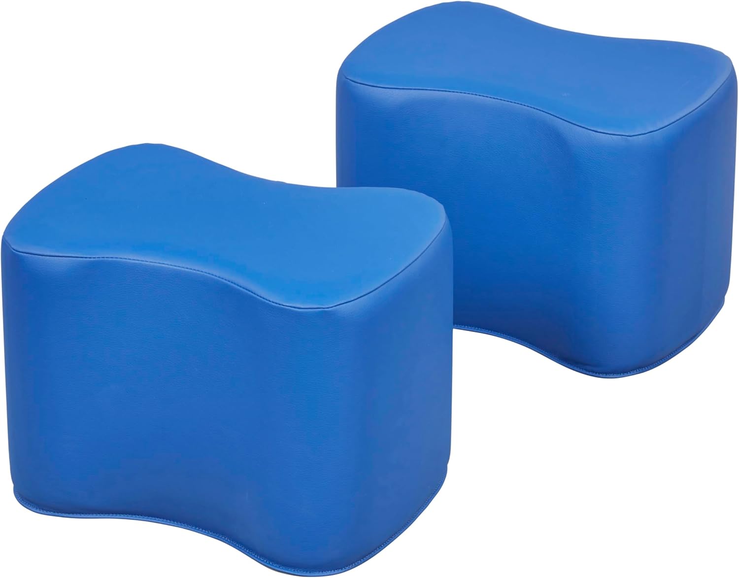 Butterfly Modular Stool Seating Set, Classroom Furniture, Blue, 2-Pack