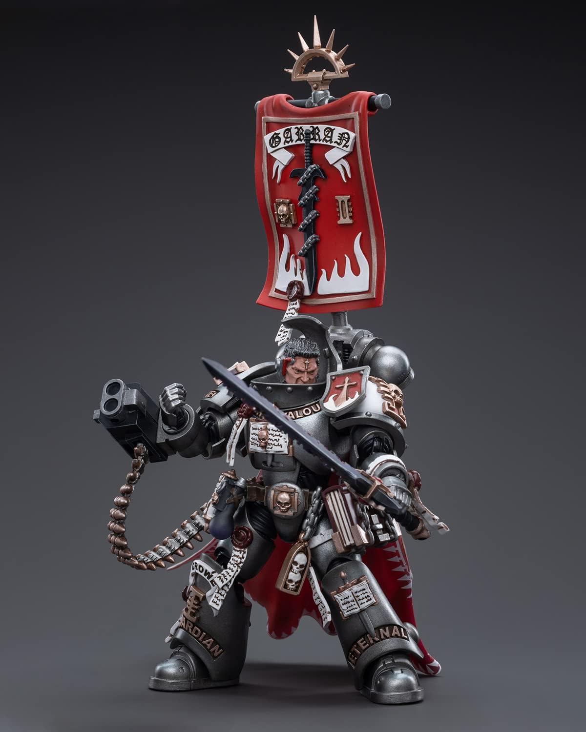 Pipigirl JoyToy × Warhammer 40K Genuine License 1/18 Soldier, Grey Knights Terminator, 4inch Army Military Extreme Warrior Models Action Figures Kits (Castellan Crowe)