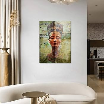 Amazon.co.jp: Nefertiti ウォールアート キャンバスプリント