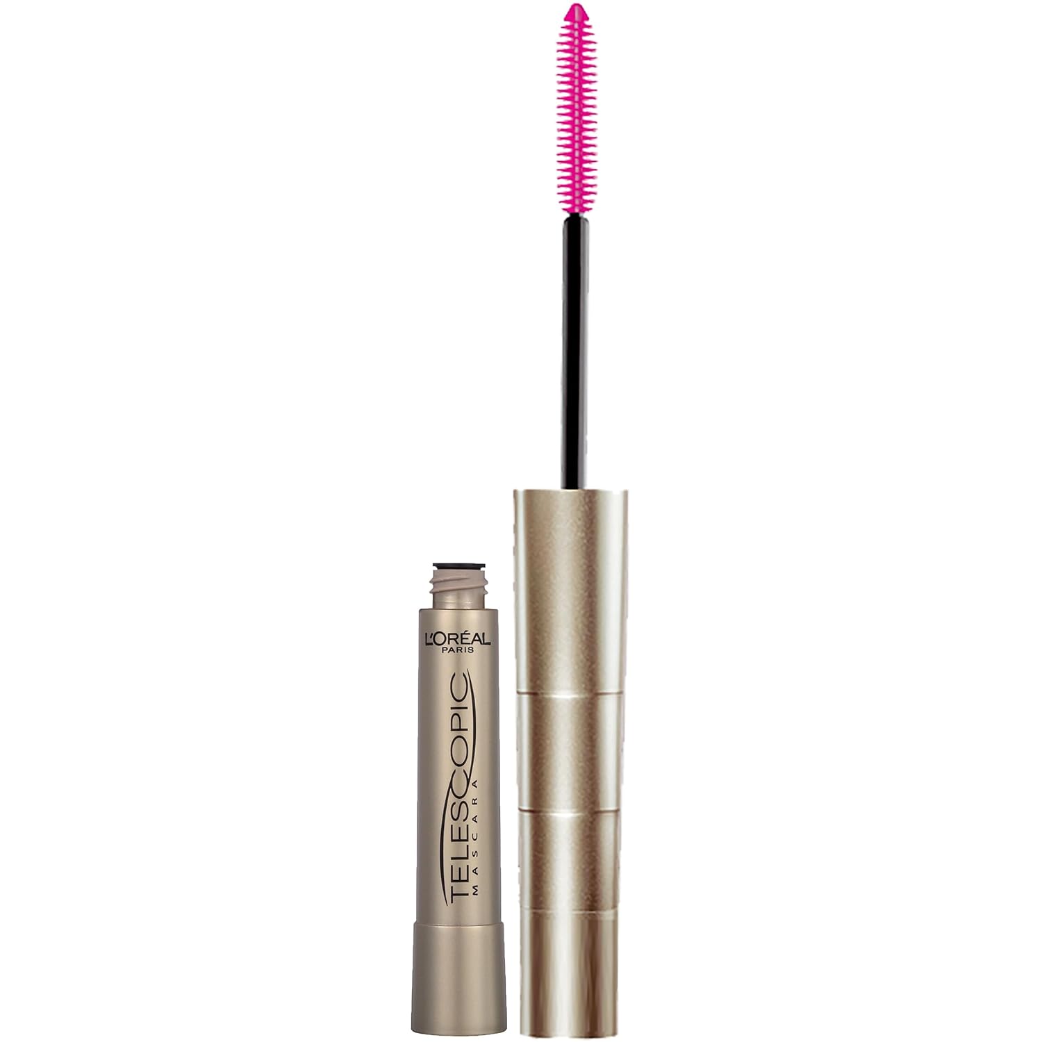 L’Oreal Paris Makeup Original Telescopic Mascara, Separating Mascara Volume and Length Formula, Washable, Black, 0.27 Fl Oz., 1 Count