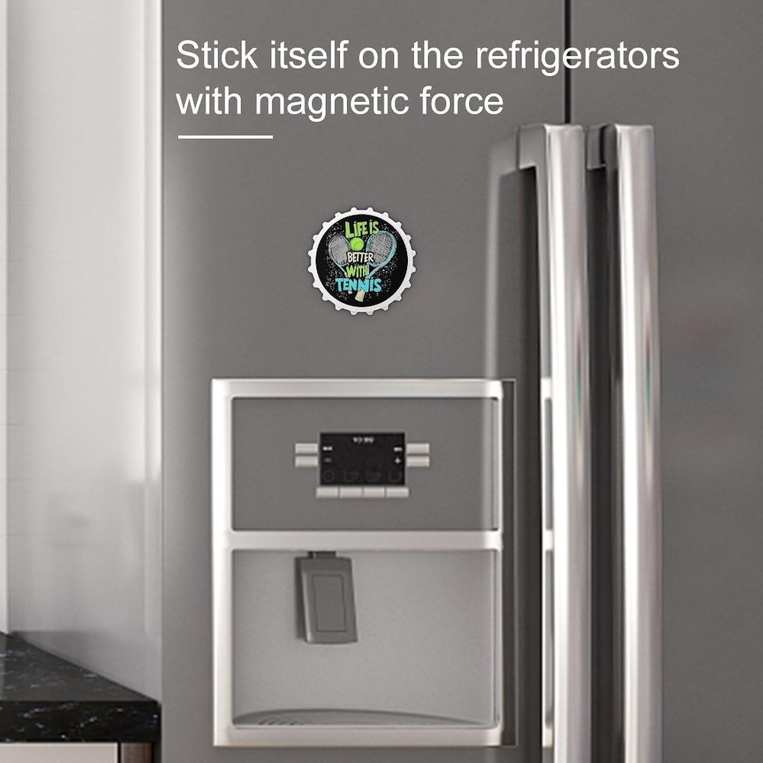 Life is Better with Tennis Magnetic Bottle Opener Frige Magnets image 4