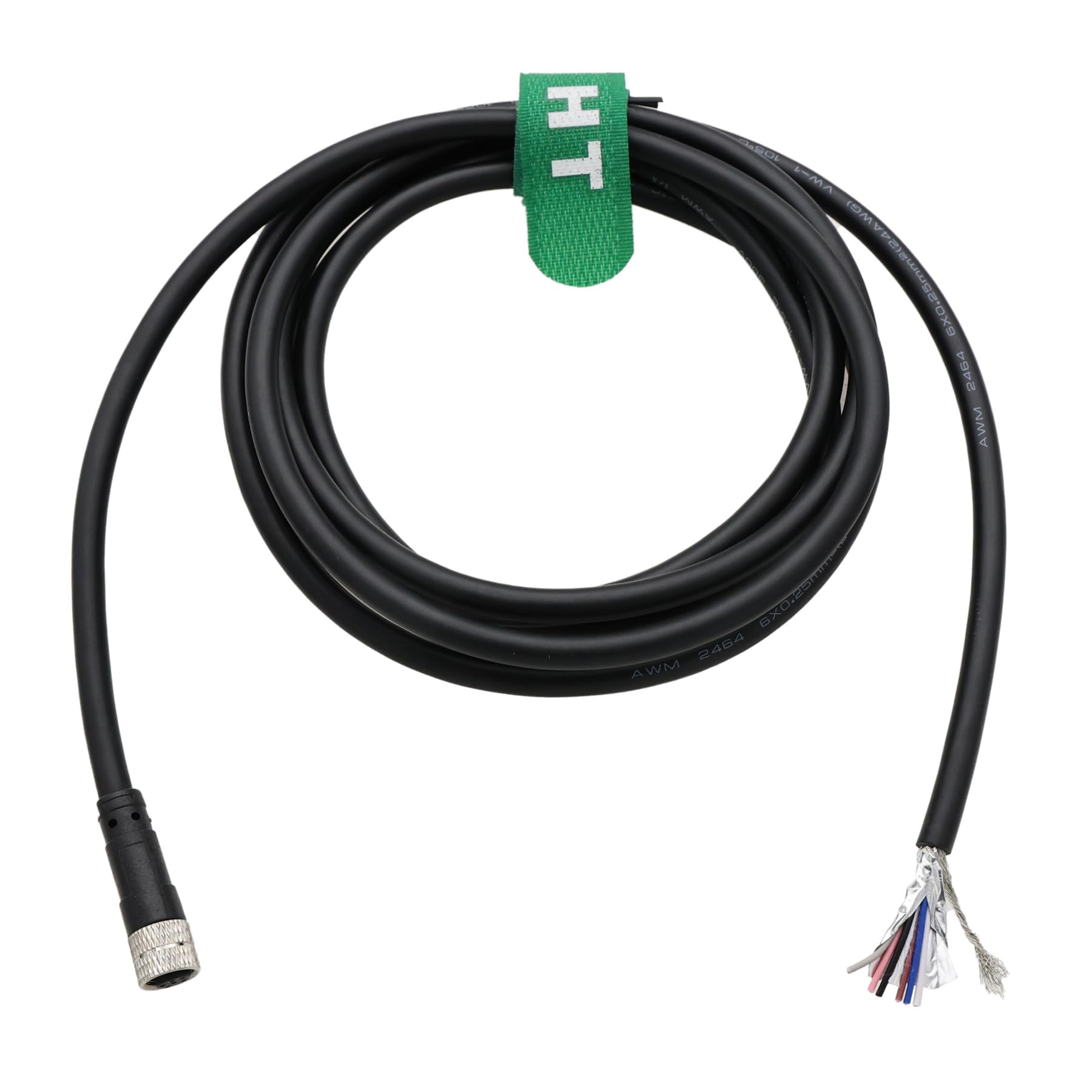 HangTon M8 6-pin Female Cable for Vision System Sensor Industrial Automation Control, A Coding, Shielded, 10m
