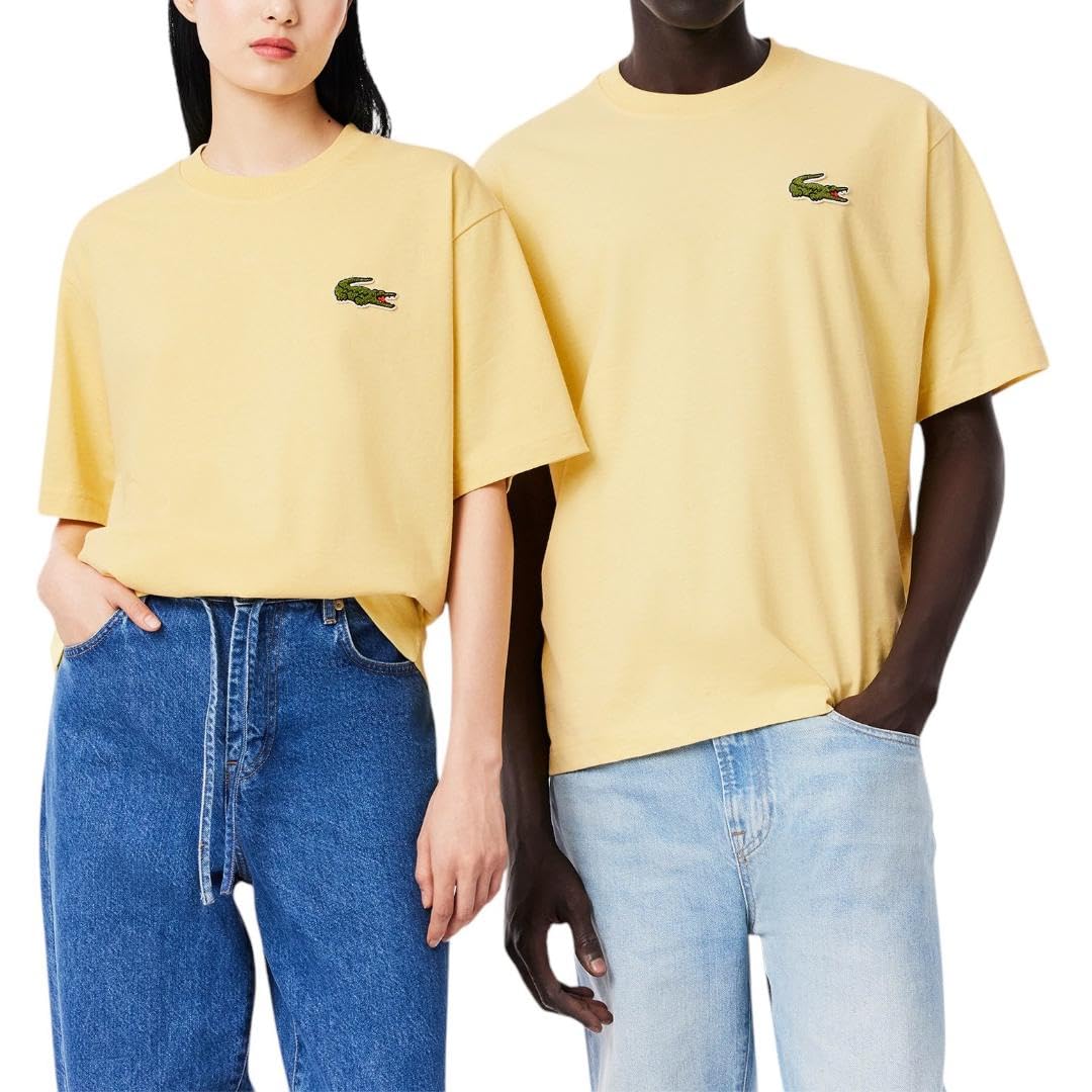 

                                                    Lacoste Men's Loose Fit Heavy Cotton Badge T-Shirt