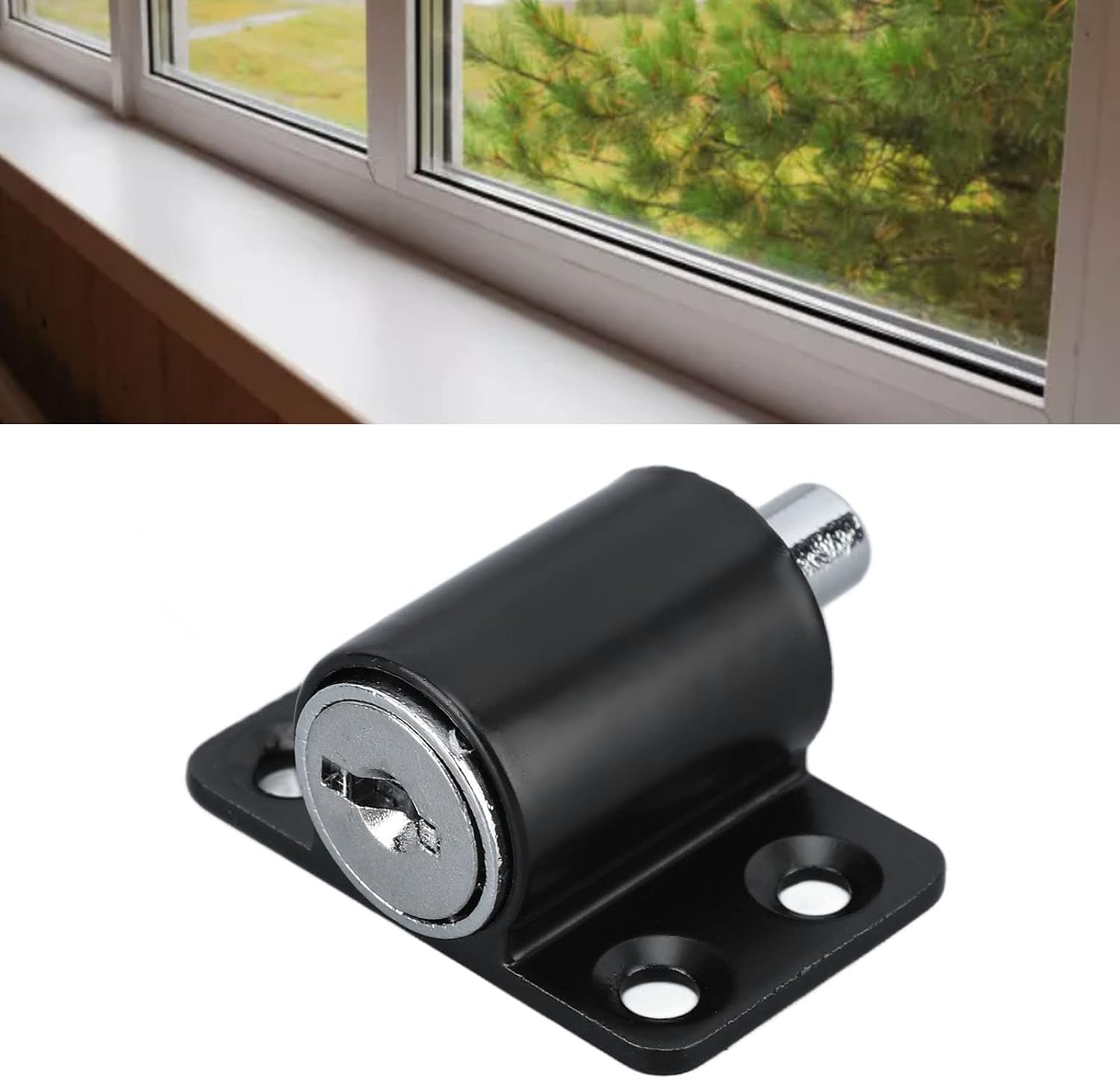 Topyond Children's Window Stopper,Door Window Safety Lock Zinc Alloy Anti Theft Sliding Door Child Lock for Household Window Safety Use