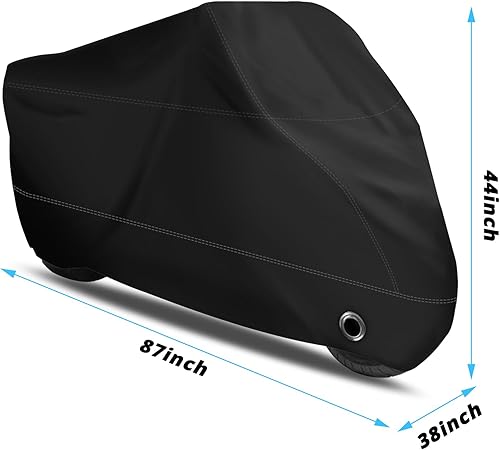 Miniatura 5 de XYZCTEM Funda para motocicleta, bolsa de almacenamiento impermeable para exteriores, hecha de material resistente, se adapta a Harley Davison de
