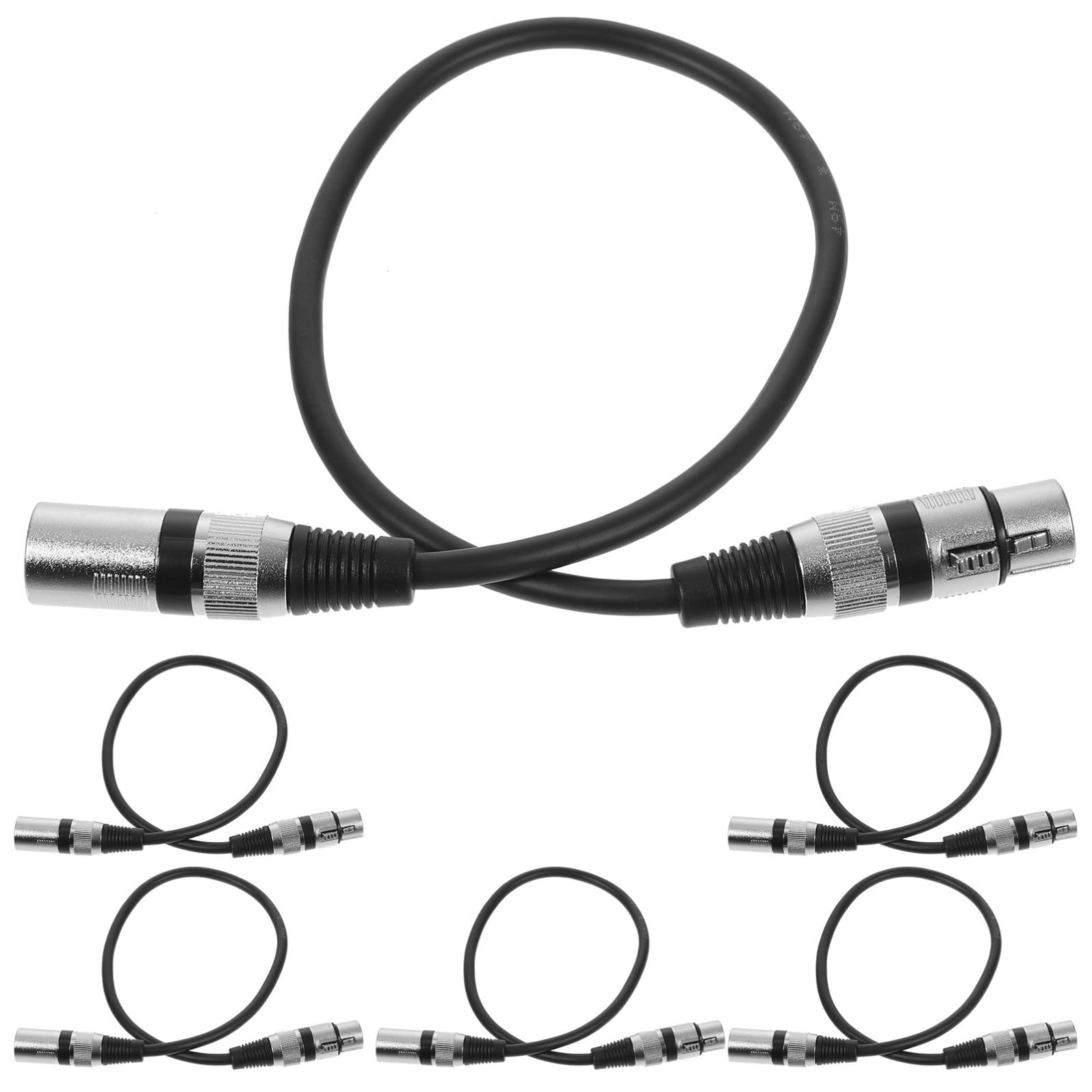 Luxshiny Cavo Microfono Xlr 3 Pin Maschio Femmina in Rame Ofc 0,5m Confezione da 6 Pezzi per Sistemi Audio Ktv Trasmissione Efficiente e Portabilità Facile