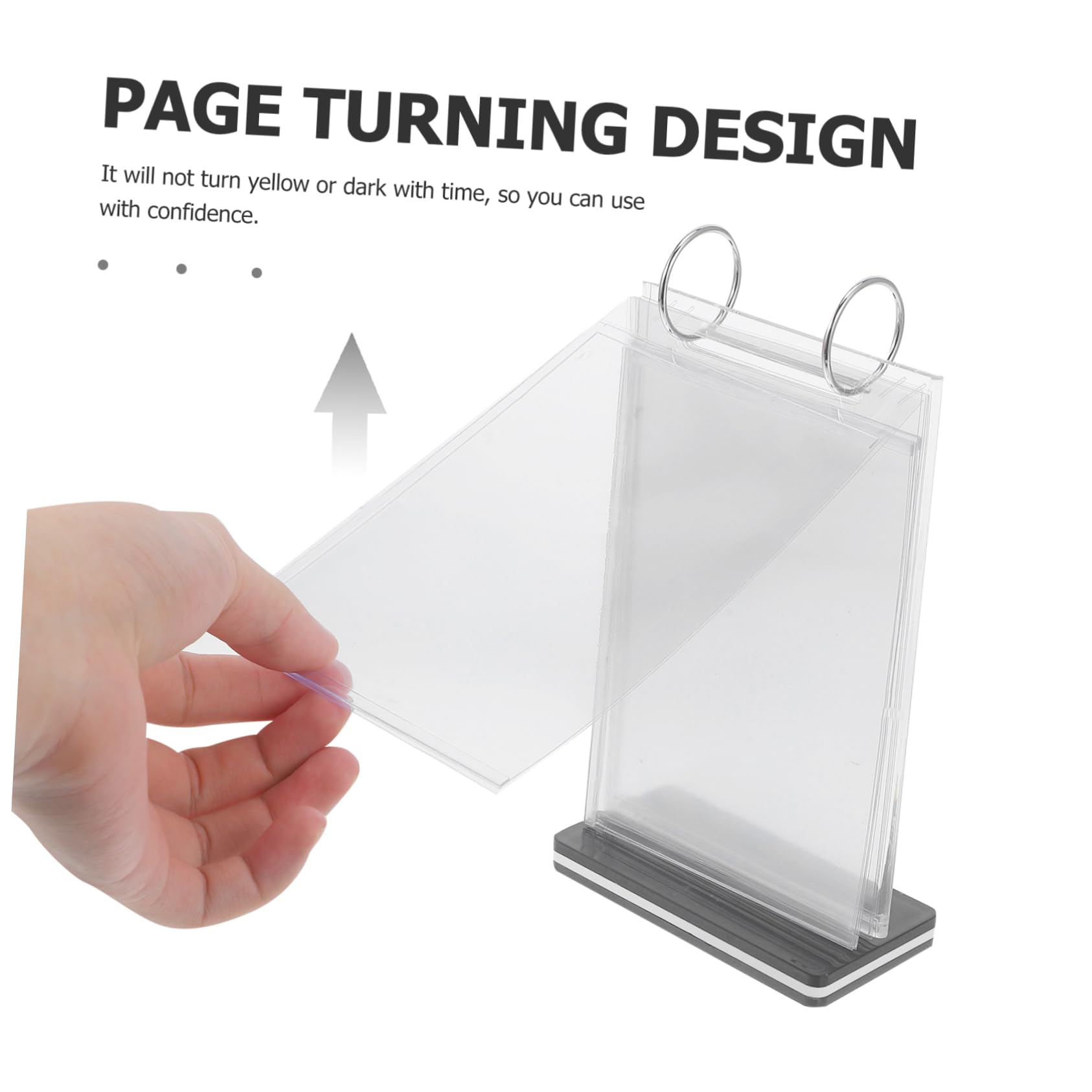 VILLCASE 4pcs Menu Display Stand Desktop Menu Stand Catalog Holder for Desk Poster Holder Menu Holder Stand Menu Sign Holder Menu Holder for Table Store Label Holder Transparent Iron