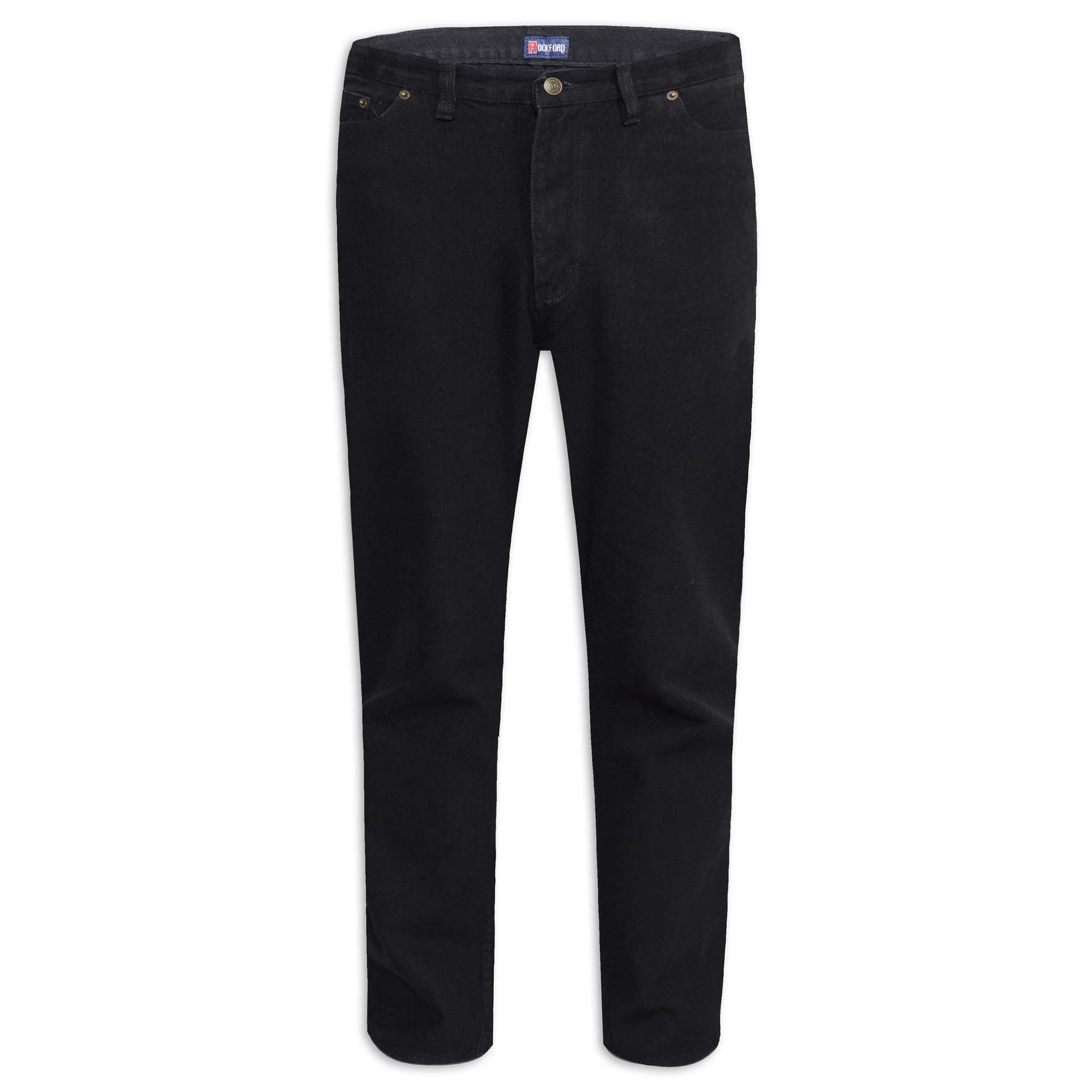 Duke Men's Black Rockford Comfort Fit Jeans (32L) (Black) 32 Long