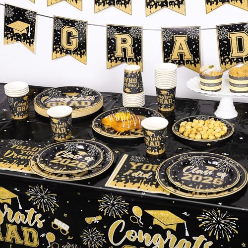 Save on Black Gold 2026 Graduation Party Supplies with Code 8BZ5IWZ8