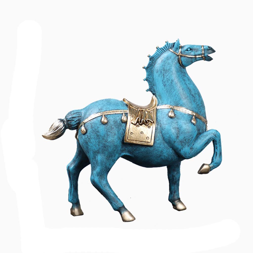 アンティーク　馬　ヨーロッパ Amazon.co.jp: ヨーロッパの樹脂ヴィンテージ戦争青い馬の像