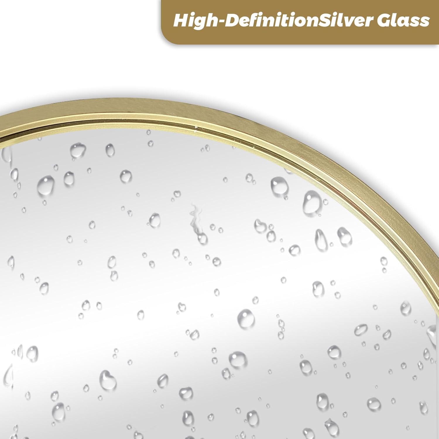 Trifold Vanity Mirrors 3 Way, 30 x 37in Adjustable Vanity Mirrors for Bathroom, Bedroom, Champaign Golden Arch Mirrors Wall Mounted Decoration, Braiding Hair, Makeup 360° Way