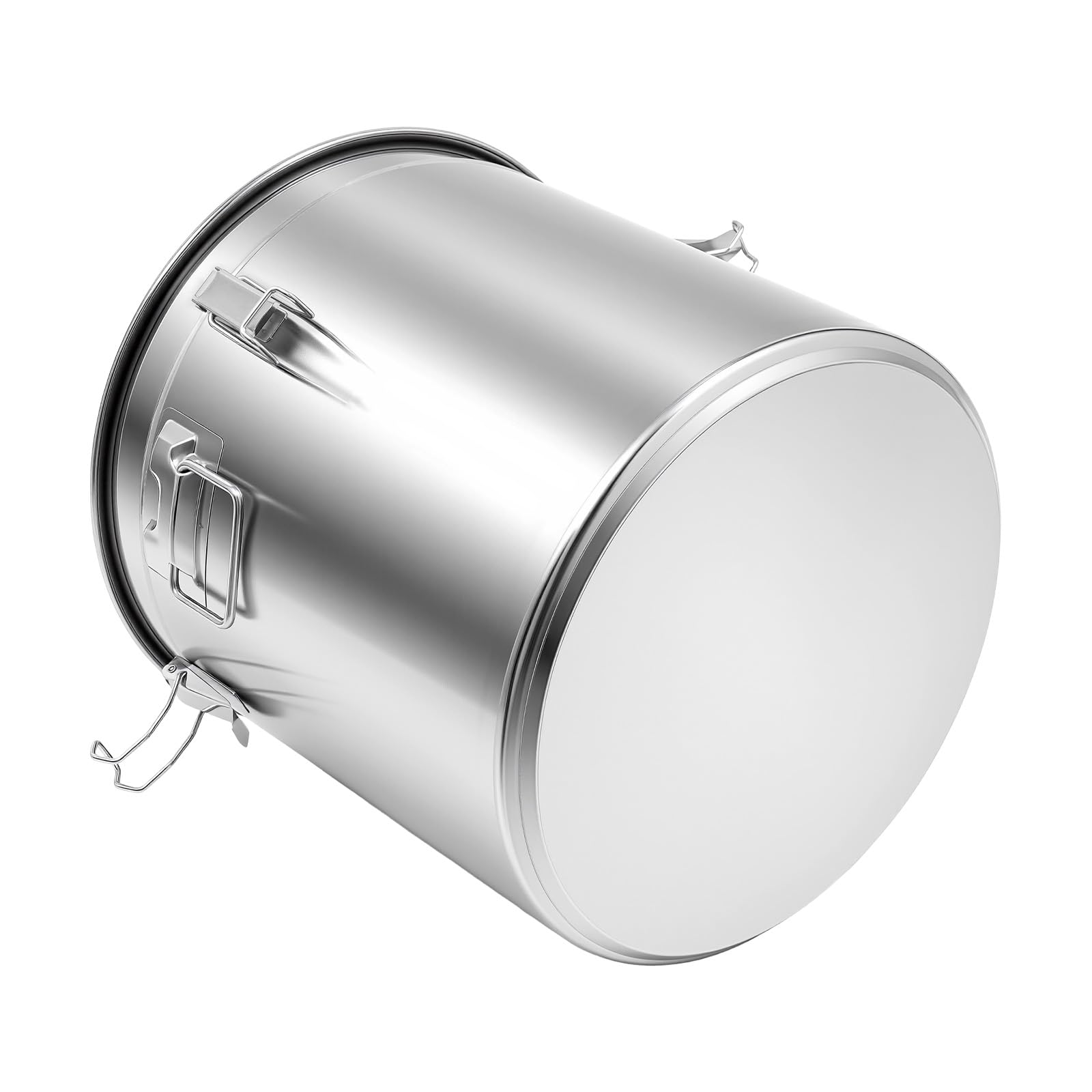 hermetyczne wiadro ze stali nierdzewnej z pokrywką, 6 l / 12 l / 21 l / 33 l, pojemnik na mąkę, do przechowywania żywności, do przechowywania ryżu, mąki i płatków (40 x 40 x 40 cm, 48 l)