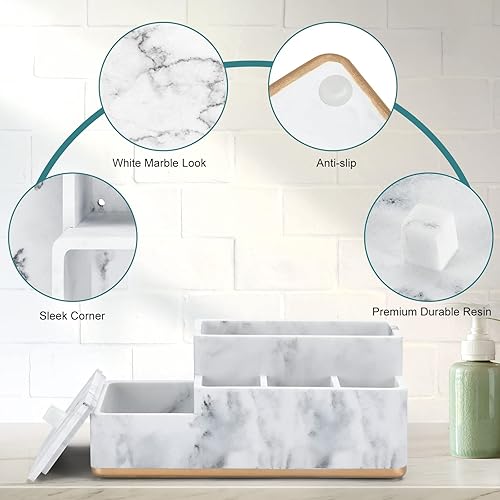 Miniatura 9 de Soporte para cepillos de dientes para baño, organizador de baño, encimera, encimera, fregadero, organizador de fregadero, cepillo de dientes