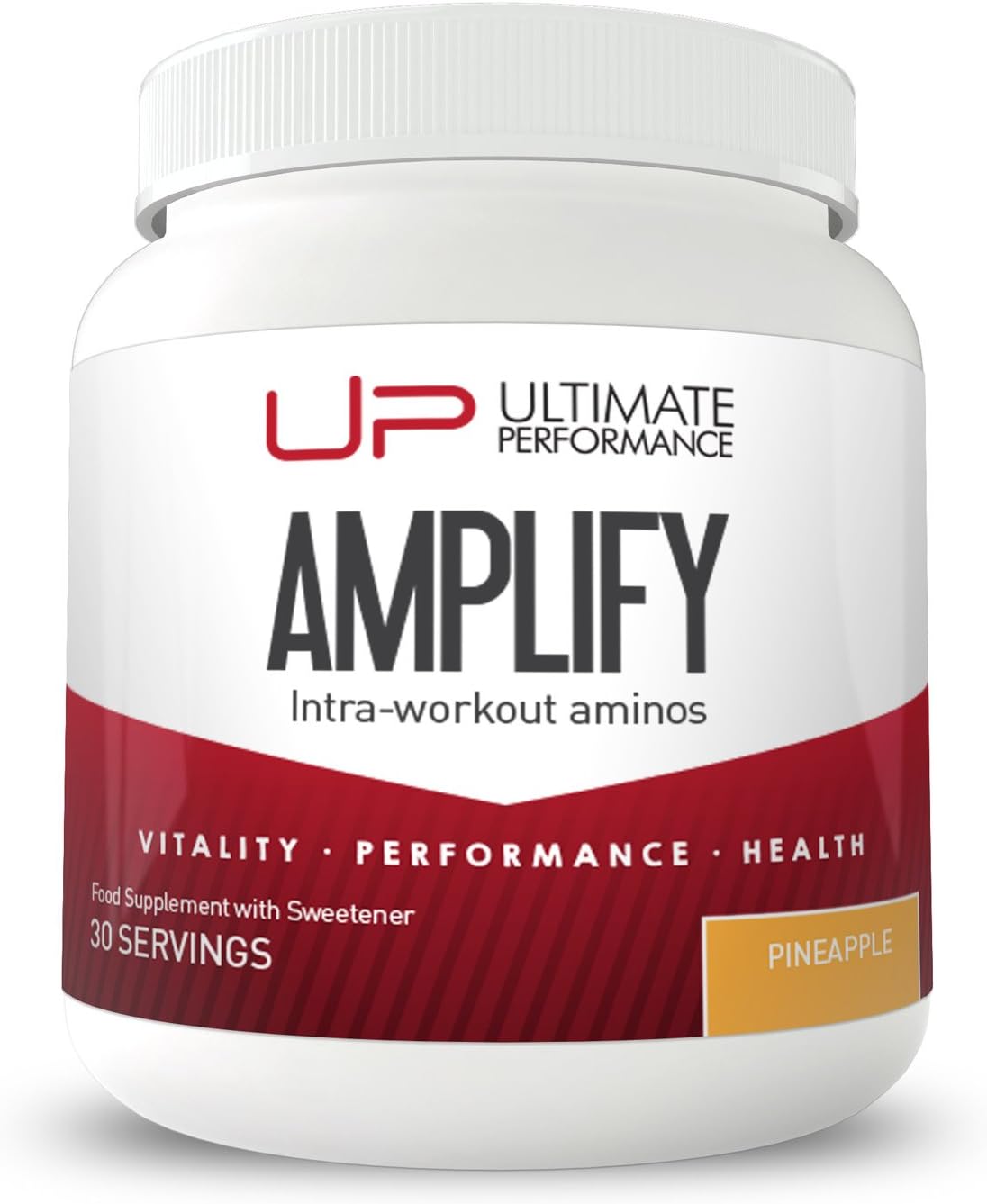 Ultimate Performance, Amplify, 600g (30 Servings), Intraworkout Drink, Muscle Growth Activator, Leucine Formula, Pineapple Flavour