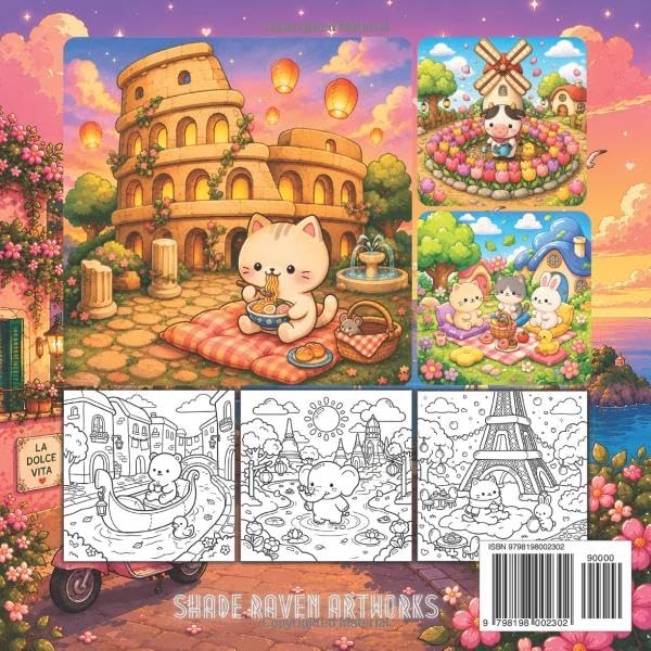 Cozy Places: Cute and Comfy Travel Coloring Book with Beautiful Places Around the World, Scenic Landscapes & Relaxing Vacation Scenes for Stress Relief image 3