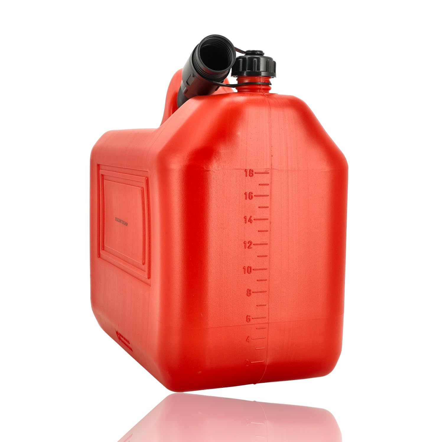 Jerrycan con Embudo Rojo 20L - Juego de 5 - Para Combustibles, Tapa con Cierre y Mango I Polietileno - Certificados por la ONU Jerrycans de combustible