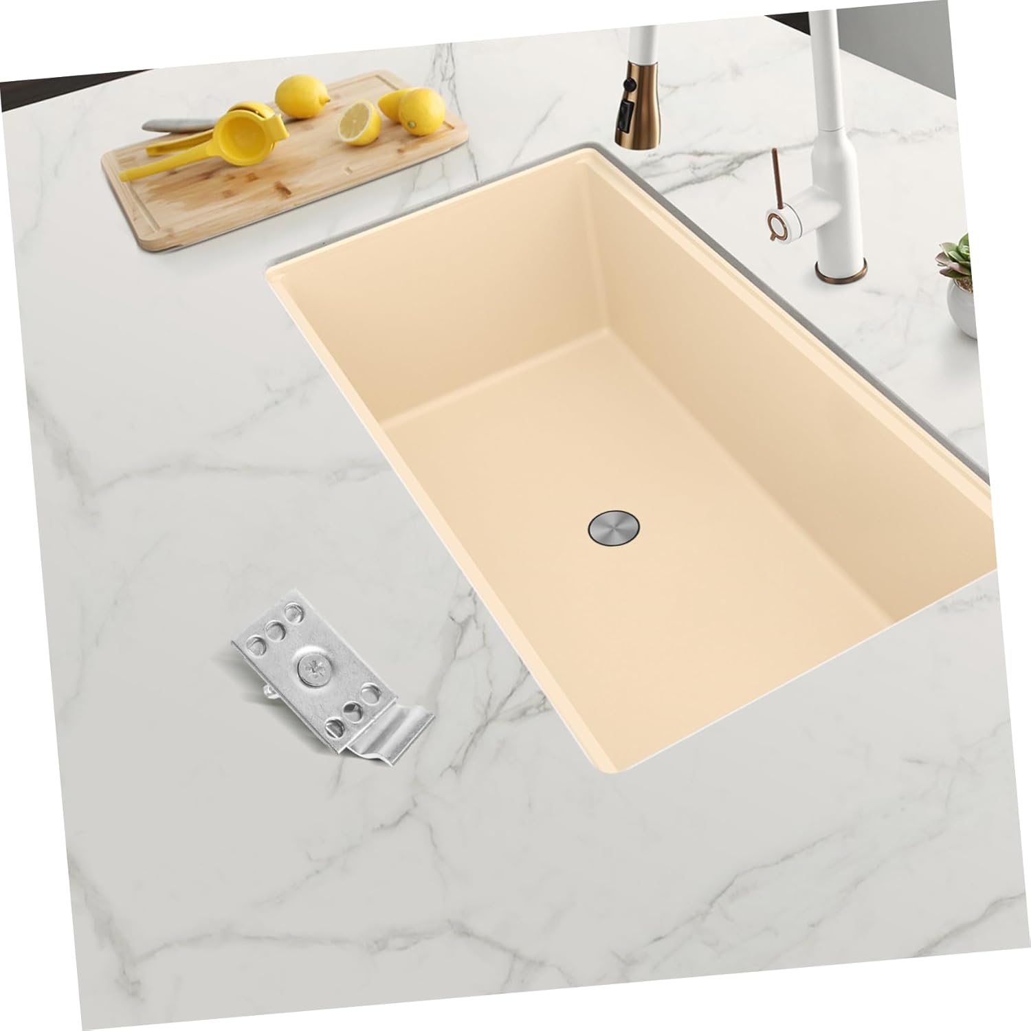 60sets Kitchen Sink Clips Sink Accessories Undermount Bracket Kit Sturdy Mount