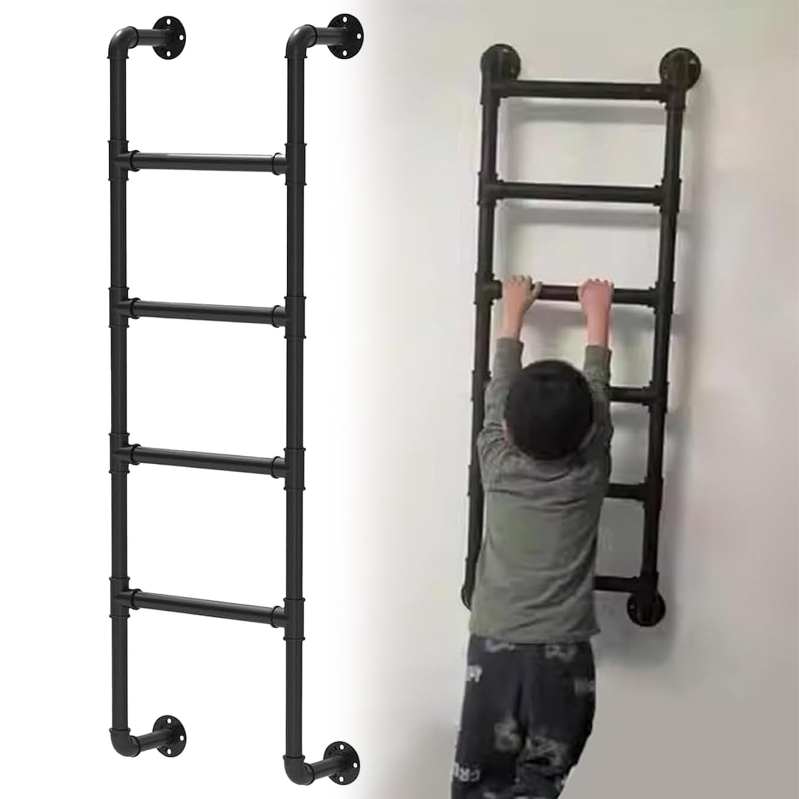 Échelle de lit mezzanine murale sécurisée pour éviter les chutes de lit superposé