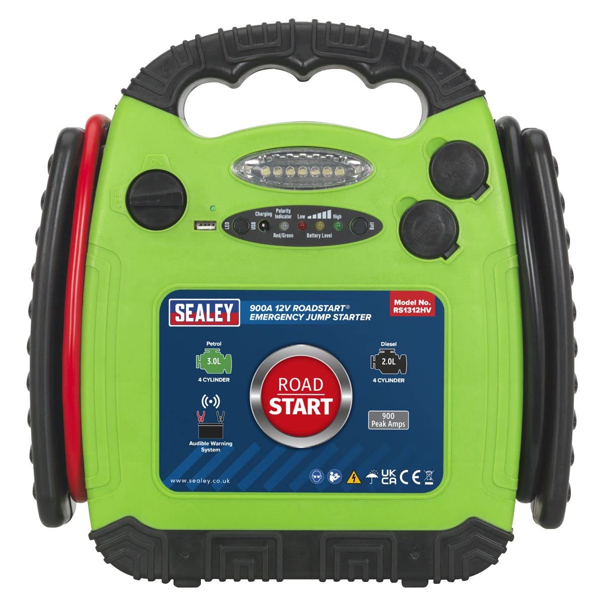 Sealey Kit de démarrage d'urgence RoadStart pour Batterie 12 V 900 A