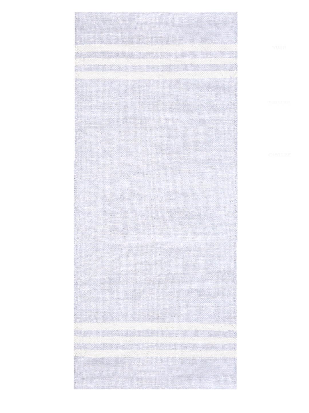 SATAV 100% Cotton High Density Anti-Skid Yoga Mat (Bluish Grey)-image-33