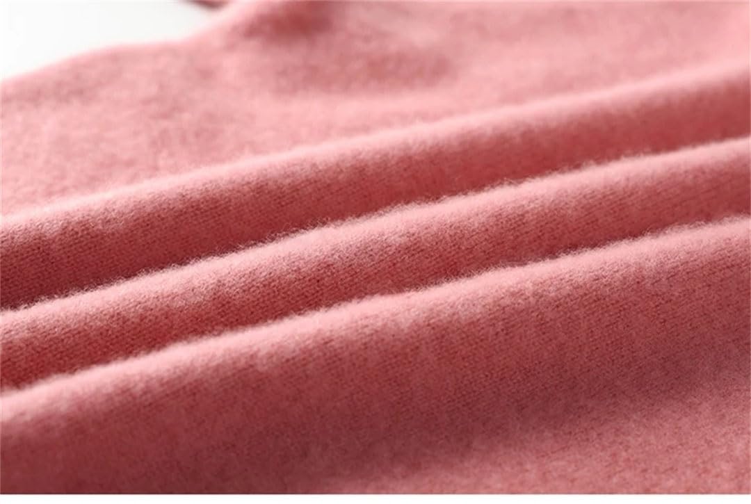 Wjnvfioo Maglione da donna autunno e inverno girocollo maglione con tinta unita pullover a maniche lunghe lavorato a maglia top