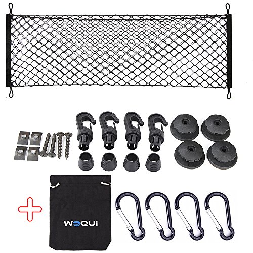 WOQUi Filet de Rangement -Universel pour Coffre de Voiture en Maille Filet,Qualité Premium disposant dUn Filet de Voiture Flexible et Extensible avec Une Structure Durable et Un Design Innovant