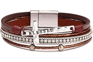 AZORA Leather Wrap Bracelets for Women: A Fusion of Boho Vibes and Delicate Grace