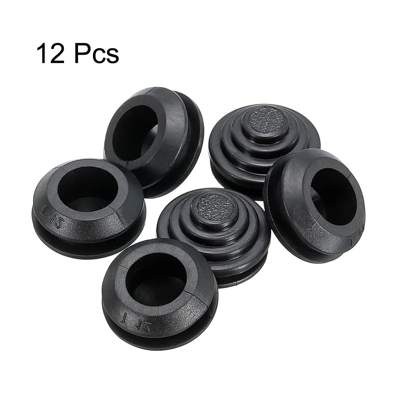 TA-VIGOR 12Pcs Conical Rubber Grommet Mount Dia 12mm Drill Hole Black Tower Shaped Grommets Wire Protection Firewall Hole Plug - Image 3