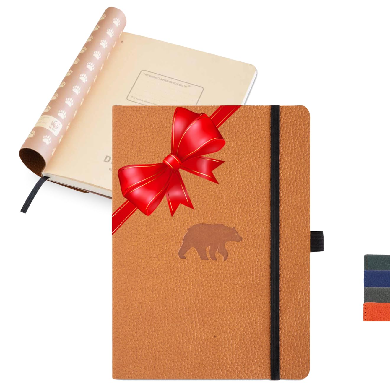 Dingbats* Wildlife Lined Journal Notebook A5, Vegan Leather Soft Cover, Ideal for Work Travel, Writing, with Pocket