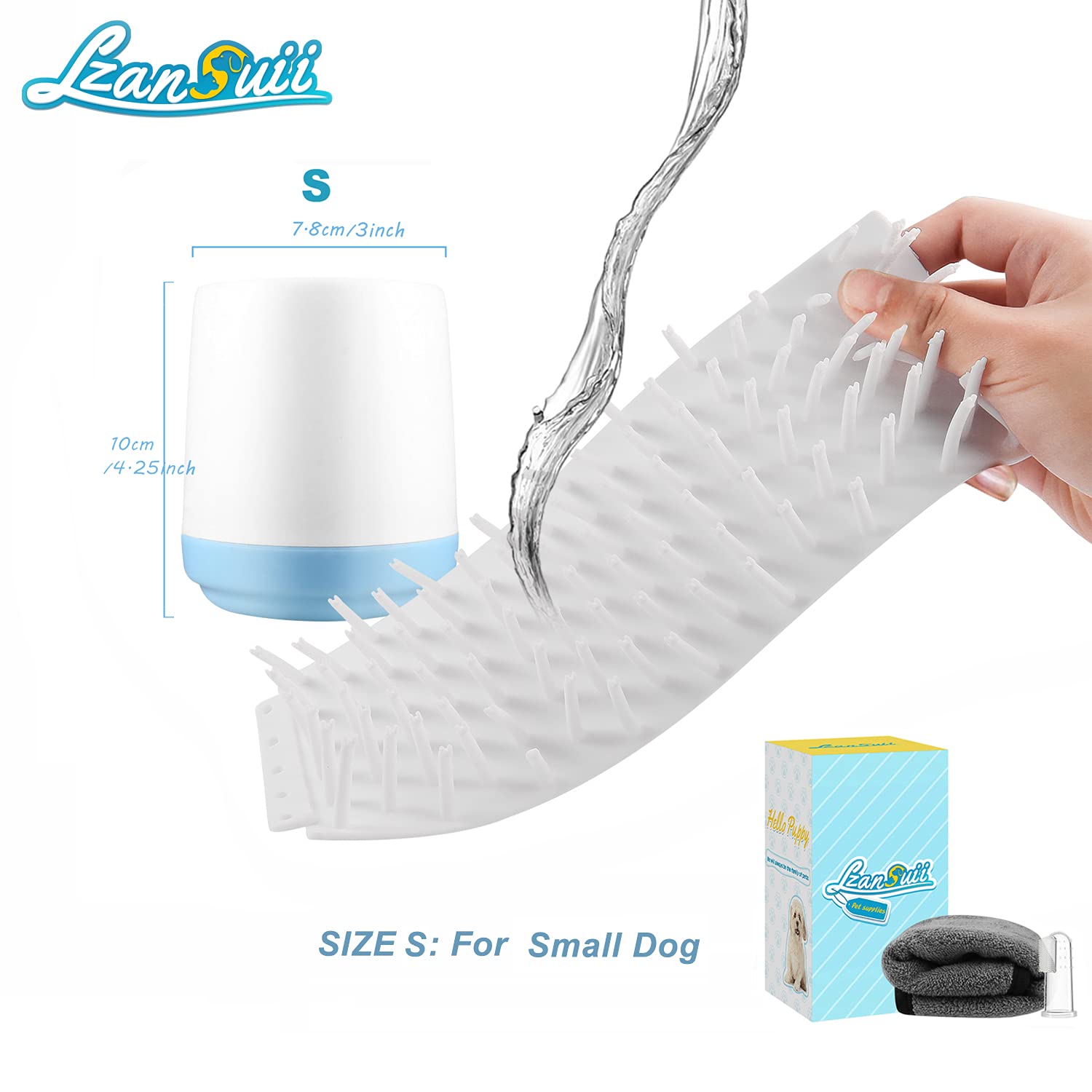 Pulitore Zampe Per Cane - Tazza In Silicone Con Asciugamano E Spazzolino, Ideale Per Zampe Sporche - Foto 13