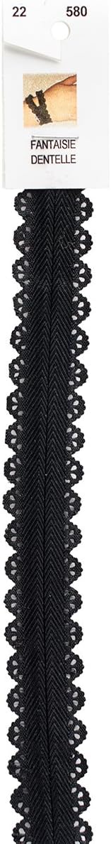 海外からの製品 ジッパー レース 22cm、19mm、ブラック、22cm/19mm