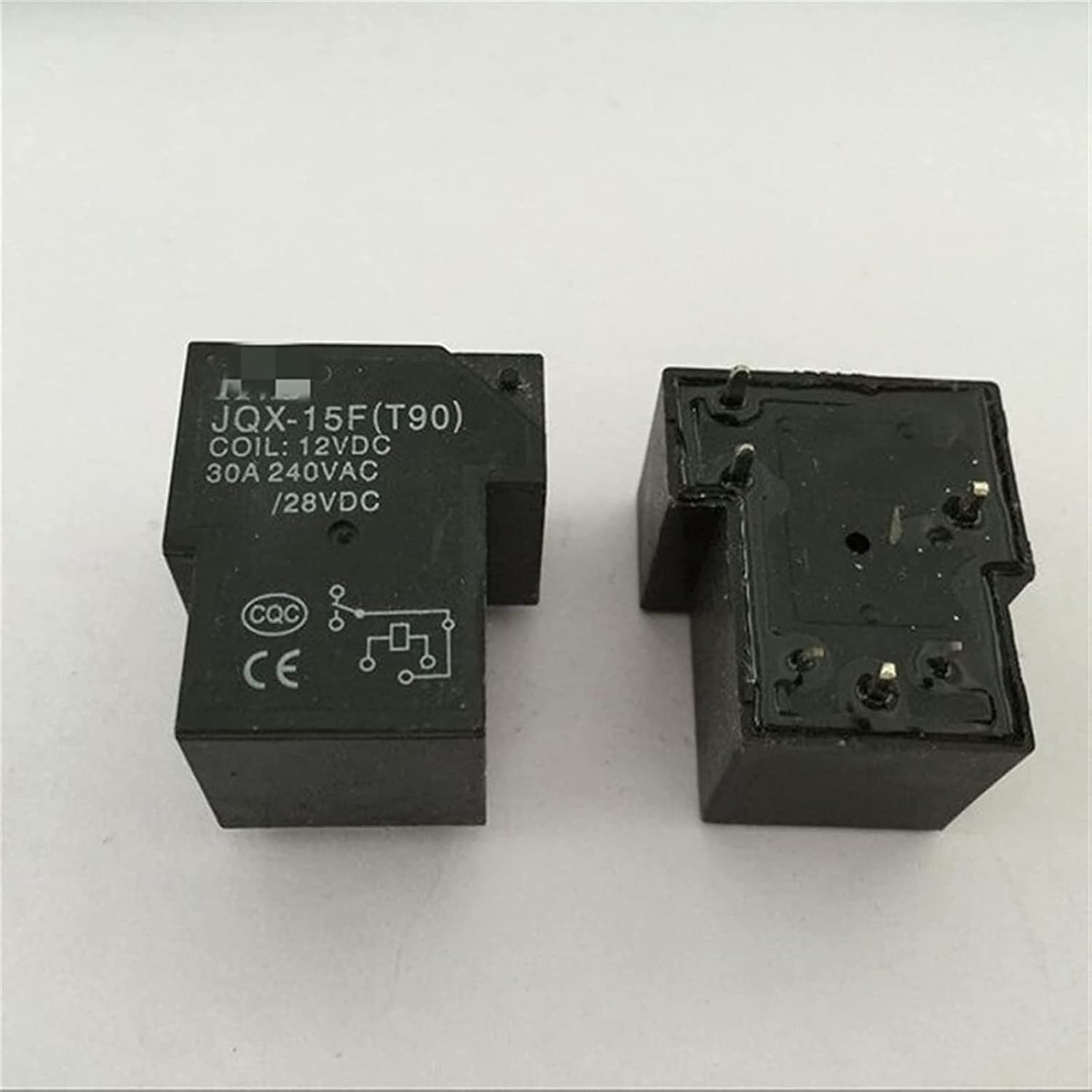 Relay 2PCS JQX-15F DC12V Small electromagnetic Relay 30A PCB Power Mini Relay