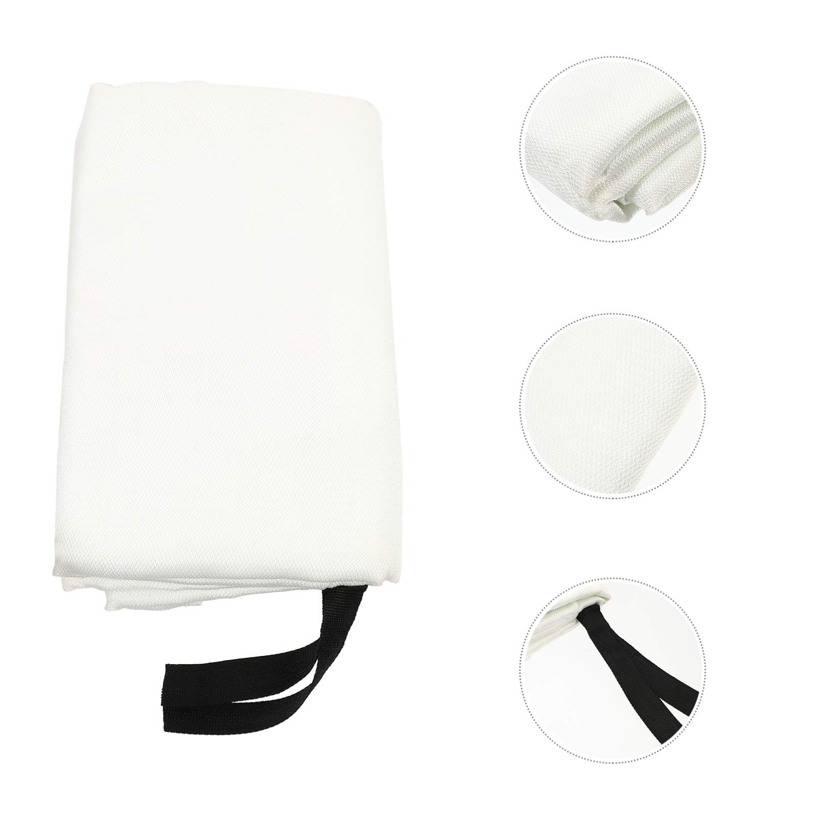 Mikikit Manta Ignífuga de Fibra de Vidrio 1.8x1.8 M Ligera Resistente Altas Temperaturas Correa Reforzada Manta de Emergencia Protección Térmica para Cocina Camping Automóvil Supervivencia