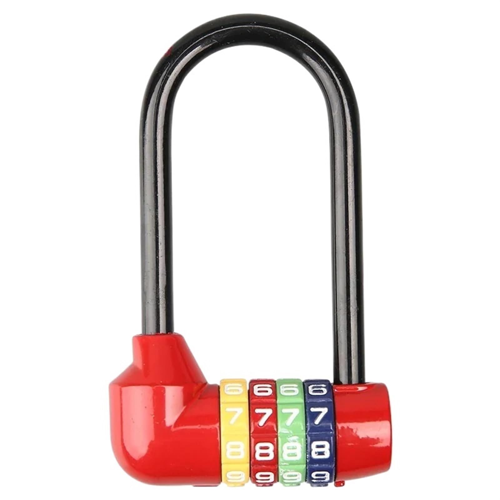 Candado de combinación MMS481 rojo de 80mm para armarios y motos