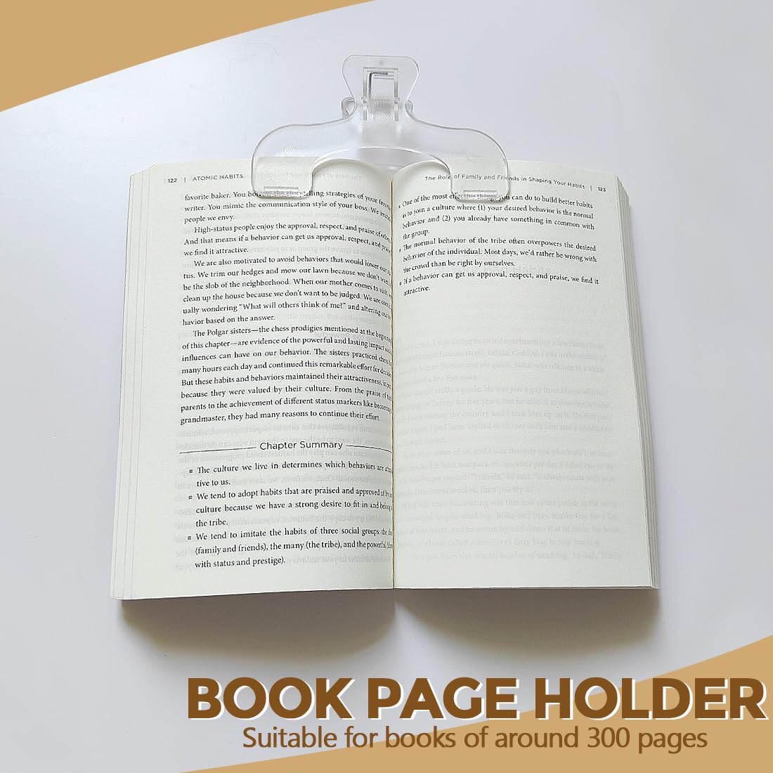 Soporte transparente para páginas de libros para leer, soporte para abrir libros, conveniente para leer, enseñar y fijar libros de música, clips de marcador de página para profesores (2 unidades)