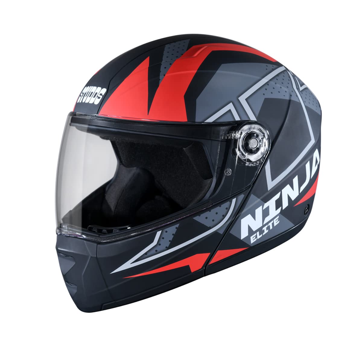 STUDDS Ninja Elite Super D6 FLIP-UP Full FACE Helmet N2 MATT Black