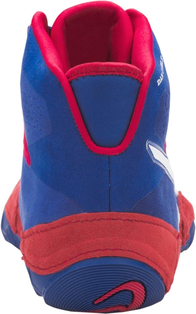 ASICS Men's J700Y Dan Gable Evo Wrestling Shoe, ASICS Men's Blue/White - 6 M US