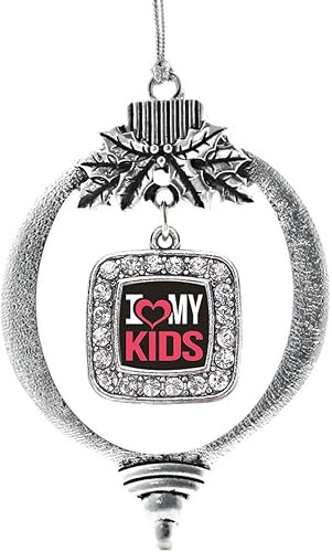 Miniatura 194 de Inspired Silver - My Vintage Initials - Adorno con dije de letra J - Adornos navideños cuadrados de plata con joyas de circonita cúbica