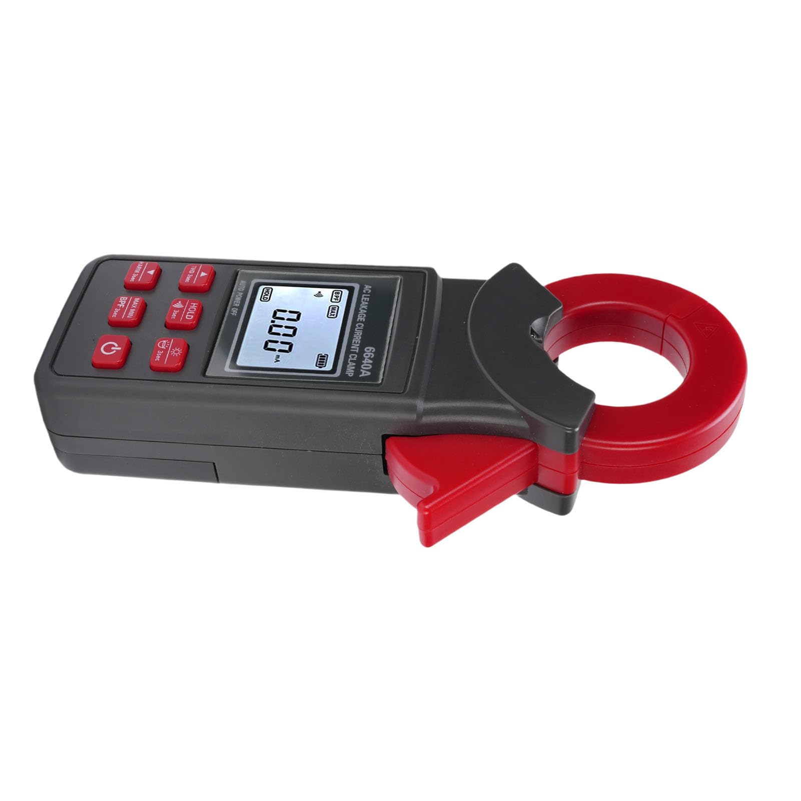 Walfront Medidor de Pinza de Corriente de Fuga de CA, Rango de Medición de 0mA a 300A, Probador de Resistencia a Tierra, Medición de Resistencia de Bucle