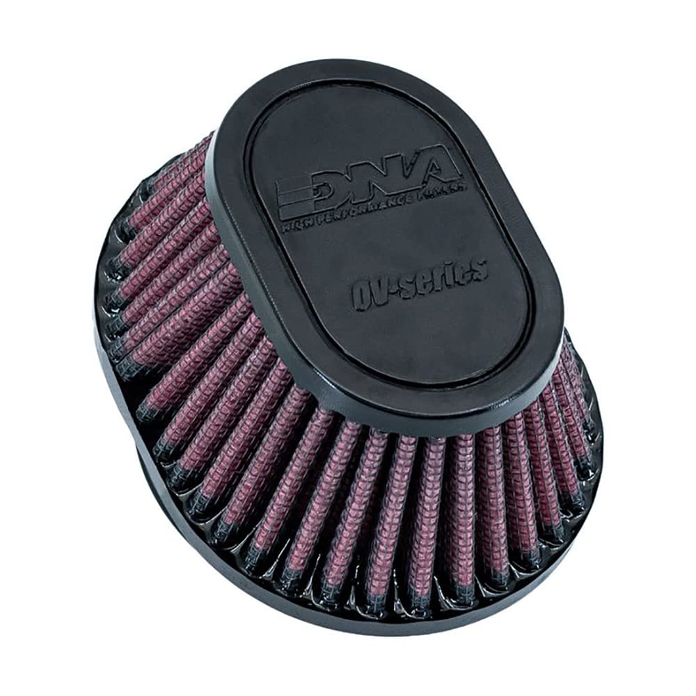 DNA Filtre à air universel ovale, pince sur entrée 62 mm, longueur 48 mm PN: OV-6200-SHORT