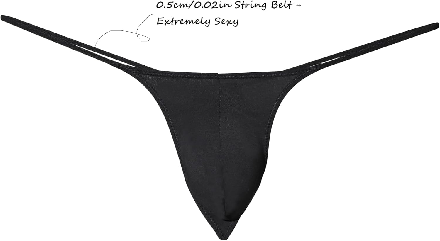 Men's Cotton G-string 0.5MM String Thong Sexy T-back Seamless Low Rise 3 Pack - Image 3