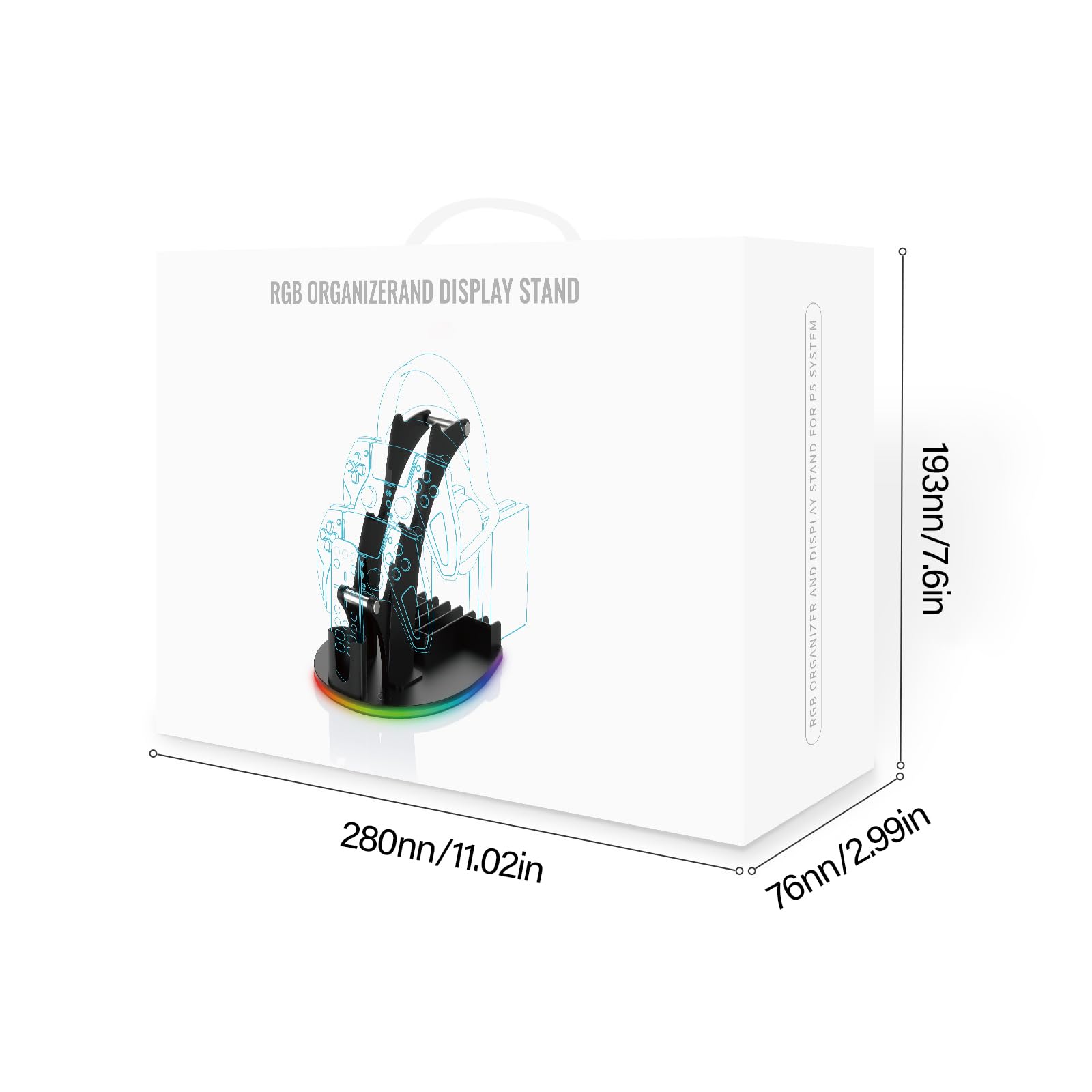 Bunter Lichtständer für Controller und Spielzubehör, Aufbewahrung von Headsets, Organisation mit Farboption