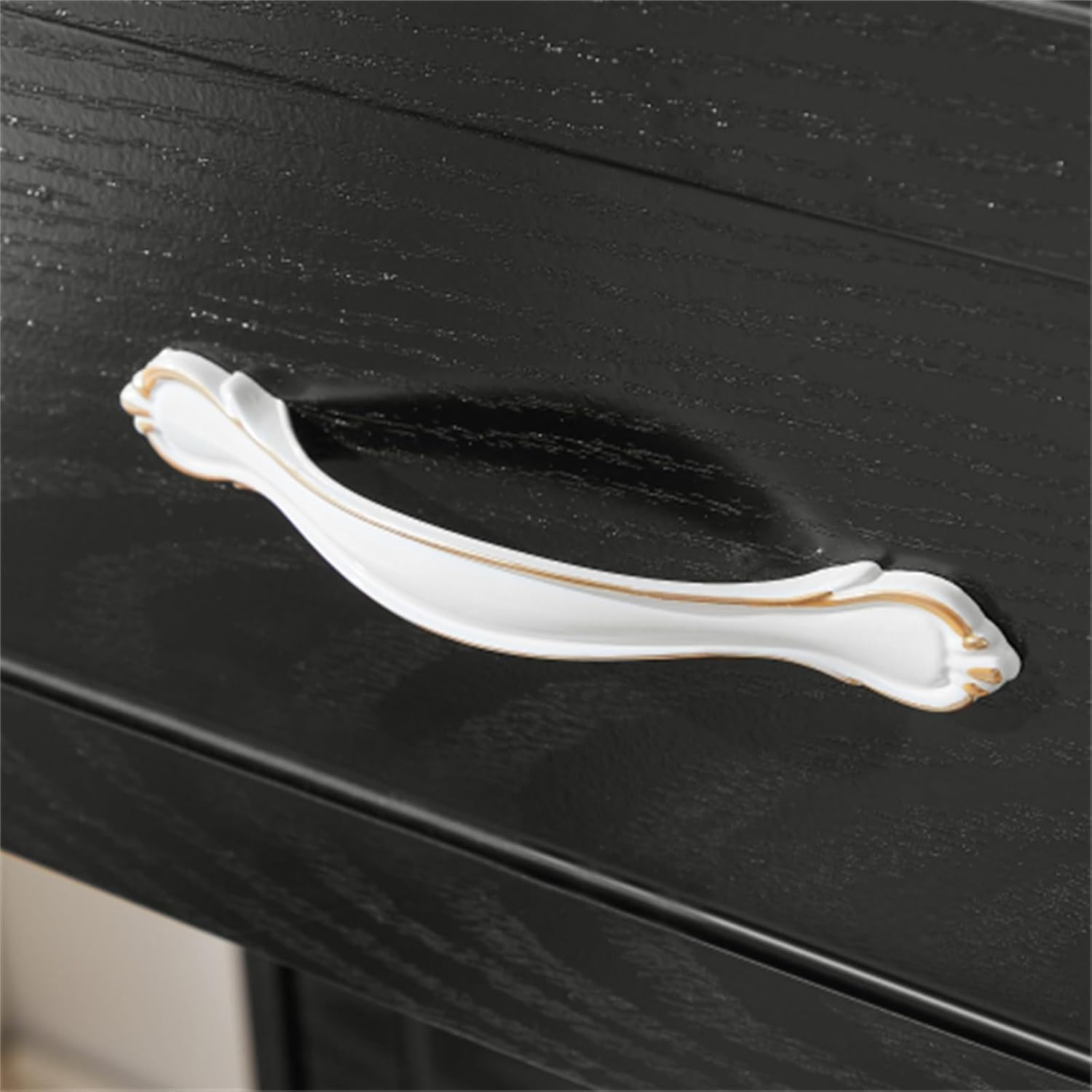 Modern Bedroom Chest of Drawers, Storage Cabinet with 7 Drawer Dresser, Metal Pulls for Living Room, Bedroom, Hallway, Black, 47.6" L x 15.7" W x 26.6" H