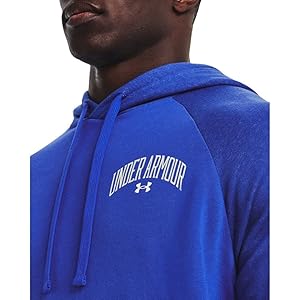 Under Armour mens Rival Wordmark Colorblock Hoodie