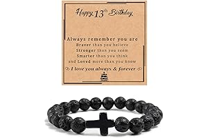 13th Birthday Christian Cross Bracelet for Boys