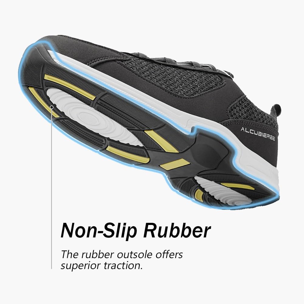 alcubieree Men's Orthopedic Slip On Walking Shoes Arch Support for Plantar Fasciitis Non-Slip Rubber Sole Lightweight Breathable Sneakers (US 5.5-13) - Image 4