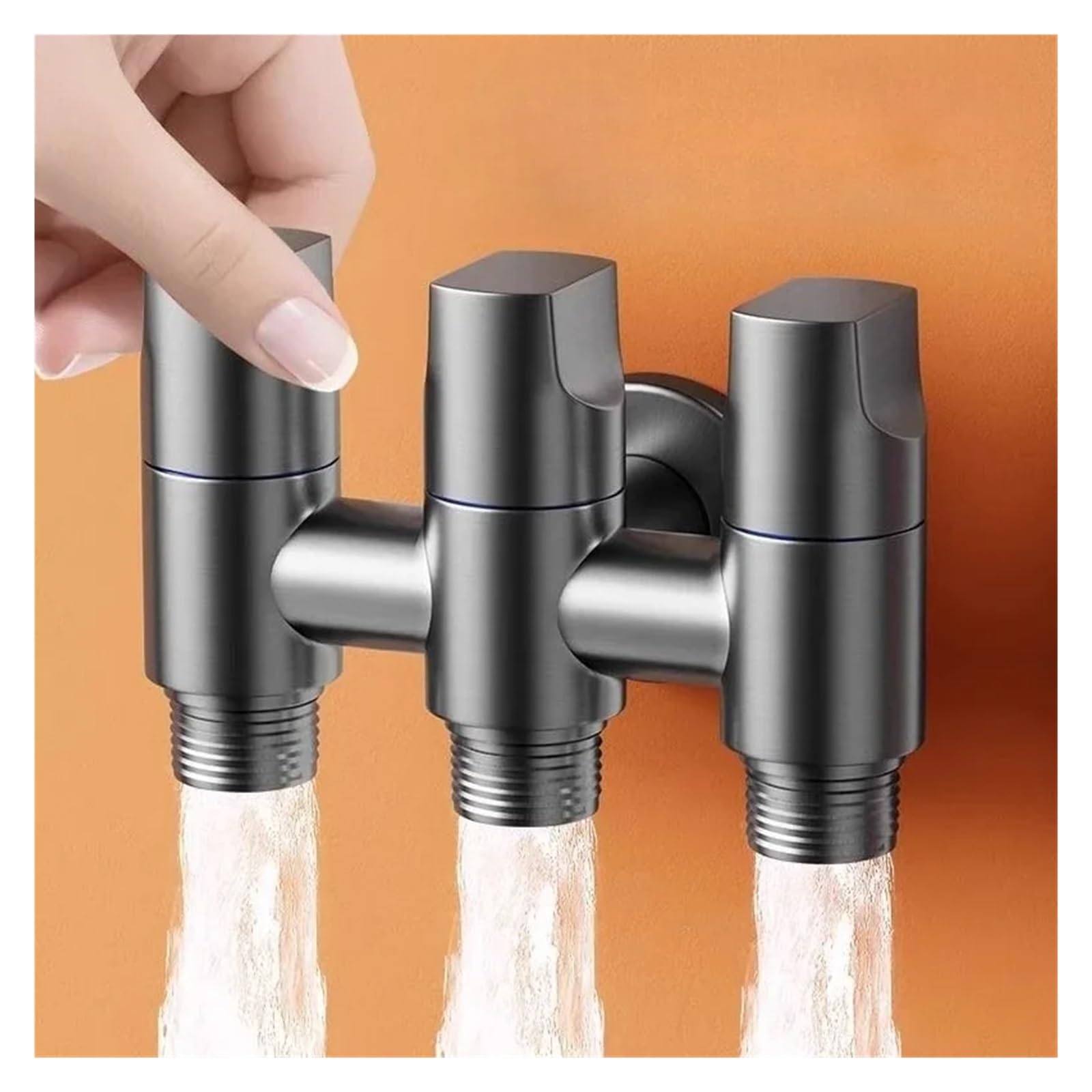 Generico Valvola deviatrice a 3 Vie for Bagno: migliora la funzionalità della Tua casa o dei Tuoi spazi Commerciali con la valvola deviatrice a Tre Vie for Bagno(Silver)