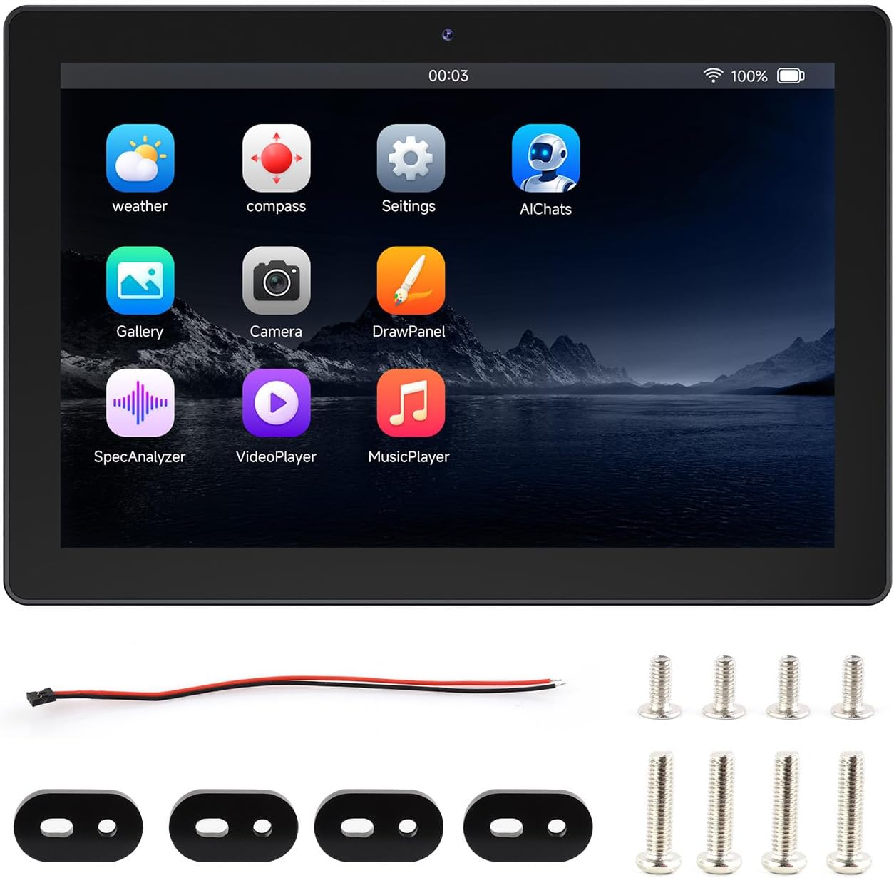 Waveshare ESP32-P4-WIFI6 10.1inch HMI All-in-One Touch Display Development Board, 10-Point Touch, 800 × 1280 Resolution, with Dual Microphones and Speaker, Supports Wi-Fi 6 and BLE 5, Without BAT