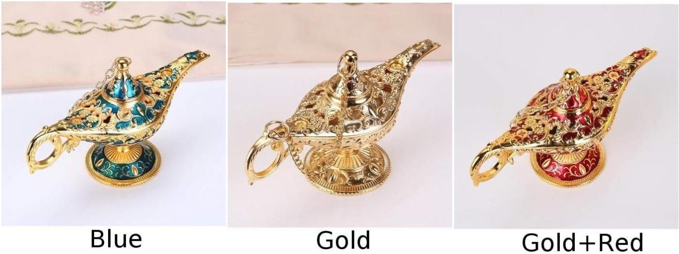 Aladdin Lamp Ornament Decoration European Style Exquisite Props (Color : C) (A)