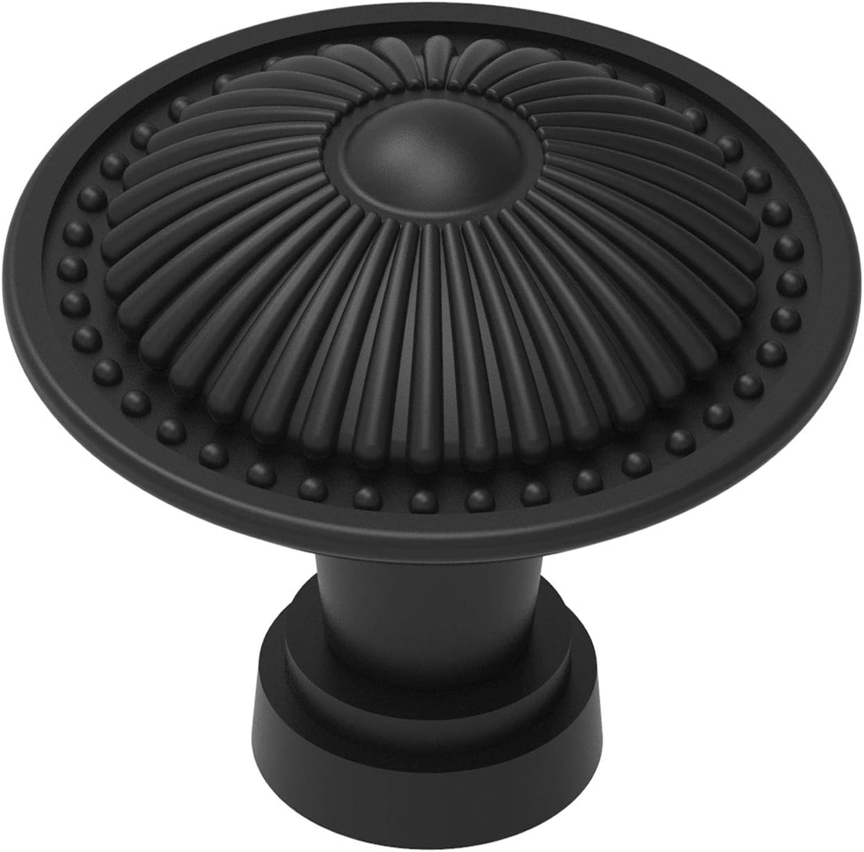 15Pack Flat Black Pull Knobs for Kitchen Bedroom Round Black